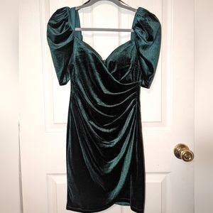 Emerald Green Velvet Dress, B Darlin, size 3/4